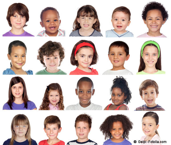 Photo collage of children