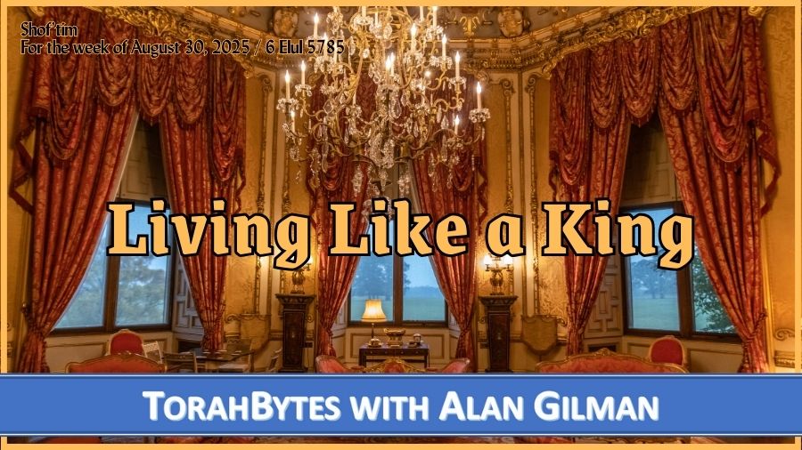 Message information over a photo of an opulent living area
