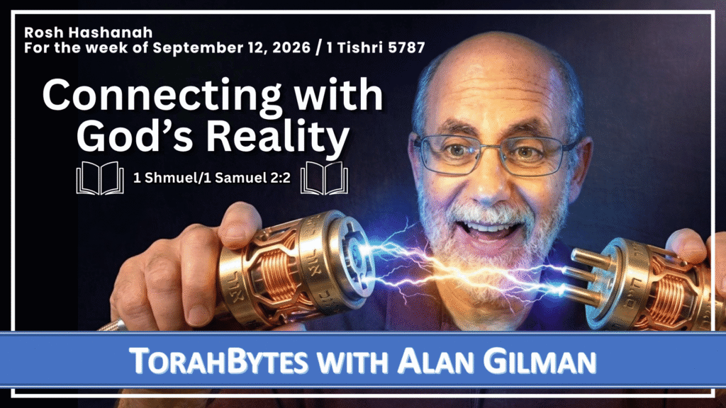 Message information along with an AI-generated image of the TorahBytes host, Alan Gilman, about to connect a large power cable